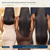 Extensions de cheveux humains 100% naturels de qualité supérieure, tissage lisse, vente en gros personnalisée