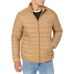Nueva chaqueta de invierno ajustada para hombre, ligera, resistente al agua, empacable, piel de oveja acolchada, Panel acolchado con cremallera de talla grande - Product Image 1