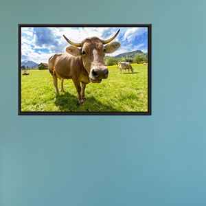 Obra de arte impresa en lienzo: encanto de casa de campo y elegancia contemporánea, 1 pieza: con marco negro - Product Image 1