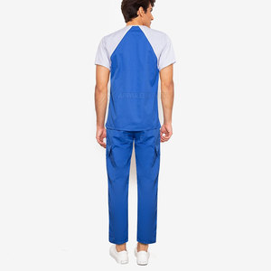 Uniformes de hospital de dos piezas de alta calidad con cuello en V para enfermeras, pantalones cortos transpirables de LICRA de lona para médicos, talla XL - Product Image 6