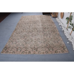 พรมปูพื้นขนาดใหญ่ขนแกะสไตล์โบฮีเมียนวินเทจ5.9คลาสสิก 'x 9.3' การออกแบบปะต่อสีเขียวและสีเบจสไตล์โบฮีเมียนสำหรับวัยรุ่น - Product Image 4