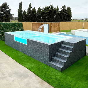 Piscinas de Spa Pequeñas Personalizadas para Jardín, Contenedores de Fibra de Vidrio para Exteriores, <span class=keywords><strong>Jacuzzi</strong></span> Elevado <span class=keywords><strong>con</strong></span> Ventana de Vidrio - Product Image 1
