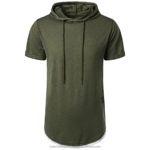 Sudadera con capucha de verano, nueva Camiseta holgada de manga corta para hombre, Sudadera ligera de Color sólido, camisas con cuello transpirable para Fitness - Product Image 3