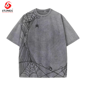 เสื้อยืดผู้ชายระบบกรดจีเอสเอ็ม200-300สำหรับซักแบบวินเทจสั่งตัดตามขนาดได้ - Product Image 3