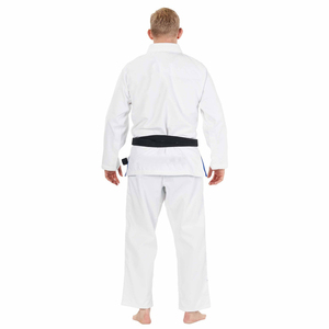 Karate Gi Uniforme Blanco Negro y Azul para Niños y Adultos Hecho en Pakistán Karate Gi Uniformes de Artes Marciales Tarifa Mayorista - Product Image 4