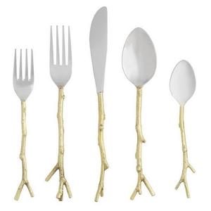 ชุดช้อนส้อมมีดมีด4ชิ้นพร้อมด้ามขัดเงาและด้ามสีดำดีไซน์ใหม่ล่าสุด - Product Image 5