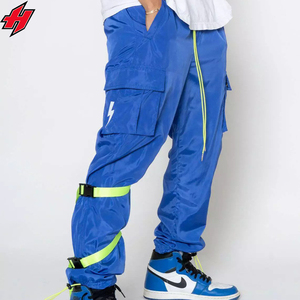 Custom <b>Men's</b> Lightweight High Quality Nylon Reflective Windbreaker Pants <b>Loose</b> <b>Fit</b> Oversize Drawstring Closure Mid Straight - Product Image 1