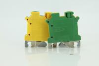 Bloc de bornes à vis de mise à la terre WUSLKG6N/NJSMW pour conducteurs de 5 à 10 AWG, 1 à 10 contacts