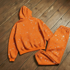 Chándal de Invierno de Alta Calidad para Hombre, con Pedrería, Sólido, Transpirable, Cortavientos, Ligero, Estilo Urbano - Product Image 2