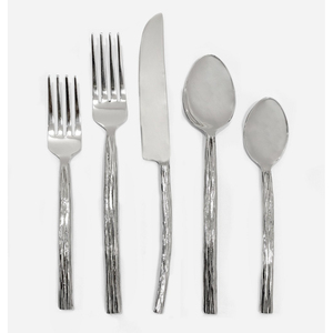 Nouvelle Arrivée Élégant Fabricant en Inde Acier Inoxydable Argent Manche Rond Or Ensemble de Couverts Couverts - Product Image 3