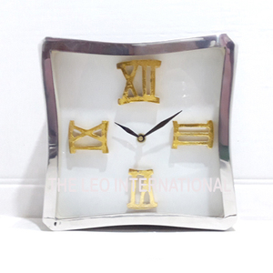 Reloj de mesa redonda de Metal de aluminio, Accesorios de escritorio proyectados de cuarzo para el hogar, sala de estar, dormitorio, reloj de mesa de Hotel - Product Image 5