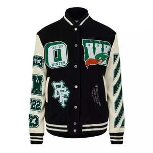 Chaquetas Varsity Elegantes para Mujer con Costuras Premium, Mangas en Contraste y Parches Deportivos para un Look Urbano Destacado - Product Image 5