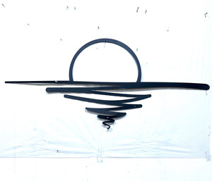 Alta demanda personalizada hoja negra Metal pared arte AmazonOnline mayoristas superventas autoadhesivo elegante Art Deco hecho hierro - Product Image 3