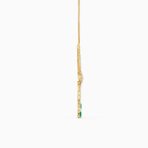 Collar con Colgante de Diamantes Chapado en Oro Amarillo Clásico de 18K, Corte Brillante, Diseño Minimalista, Unisex, para Compromiso o Uso Diario - Product Image 2