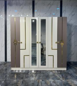 Ensemble de chambre à coucher contemporain en bois personnalisable convertible réglable pour un usage en appartement moderne élégant avec rangement meubles de maison - Product Image 2