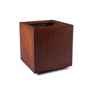 Premium Quality Metal <b>Square</b> Flower Planter Vintage Look Galvanized Planter <b>Pot</b> for Outdoor Decoration - Product Image 1