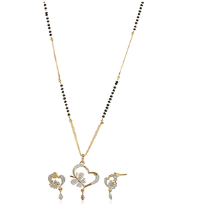 Conjunto de Joyería Fina, Mangalsutra con Forma de Corazón y Mariposa - Product Image 1