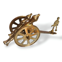 Canon miniature en laiton Canon décoratif de style antique Objet décoratif avec figurine Canon miniature pour la maison