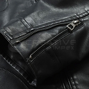 แจ็คเก็ตหนังผู้ชายสไตล์ใหม่ขายดี แจ็คเก็ตแฟชั่นใหม่ แจ็คเก็ตหนังกันลม - Product Image 4