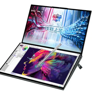 Hot Sale 16+16 Inch Intel i5 i7 12gen CPU 16GB Dual Touch Screen Support 180 Degree Open And Close Angel Laptop For Home