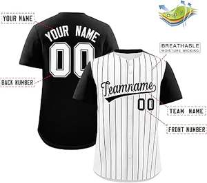 Camisetas de béisbol con botones personalizables para adultos Diseño único Transpirable Púrpura y blanco Ropa de Softbol - Product Image 2