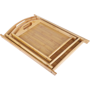 Plateau de service en bois de bambou pour table à manger, plateau à rouler le tabac couleur personnalisée, plateau en bois le plus vendu - Product Image 4