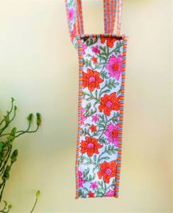 Sac fourre-tout fait main Vintage matelassé à fleurs pour femmes tissu en coton indien avec broderie et chaînes décor fermeture à glissière toutes les saisons - Product Image 4