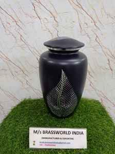 Urne funéraire de luxe en aluminium de style américain de conception classique de haute qualité pour les cendres humaines adultes - Product Image 3