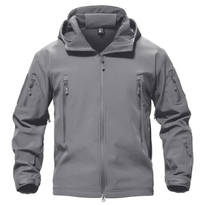 High Quality Breathable Hooded Winter Men's Softshell <b>Jacket</b> Made in Pakistan Front Logo <b>Slim</b> <b>Fit</b> - Product Image 1