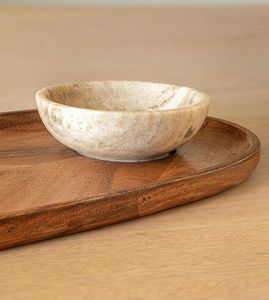 Plateau à collation rectangulaire en bois d'acacia personnalisé de luxe Plateau de service à couverts de cuisine d'usine de source pour le café et les aliments à bas prix - Product Image 5