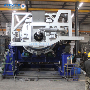8 Ton Capacity Universal Tilting Rotary Furnace <b>Burner</b> for Aluminum Melting High High Rigidity Pump Motor Bearing Core - Product Image 1