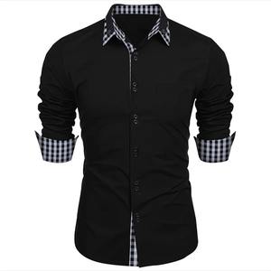 <b>long</b> -<b>sleeved</b> <b>shirt</b> double -breasted solid color loose <b>Hawaiian</b> <b>shirt</b> business office - Product Image 5