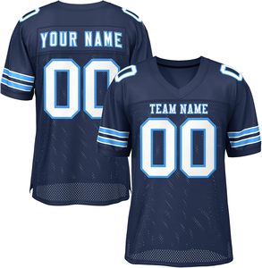Camisetas de fútbol personalizadas para equipos OEM manga rayas Malla tela poliéster secado rápido nombre Logo números sublimación impresión - Product Image 4