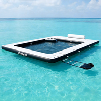 Plateforme flottante gonflable avec piscine, ponton de baignade pour yacht et mer, taille personnalisable pour les fêtes