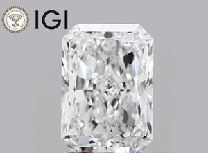 Diamant de laboratoire cultivé certifié IGI, taille Radiant, 5 carats, couleur E, pureté VVS2, diamant CVD HPHT en vrac - Product Image 3