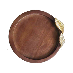 Bandeja de madera de estilo único para servir comida, café, té, bandeja para servir excelente calidad, forma personalizada, bandeja decorativa, proveedor de la India - Product Image 1