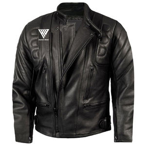 Veste de moto en cuir véritable à prix avantageux pour hommes, service OEM de qualité supérieure, veste de moto en vente en ligne - Product Image 1