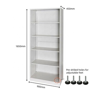 Mở tủ hồ sơ mặt không có cửa Tủ hồ sơ kim loại và kệ sách mở kệ sách thép với kệ có thể điều chỉnh - Product Image 2