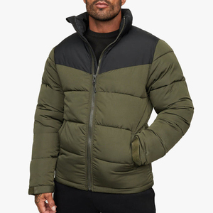 Streetwear personnalisé veste d'extérieur pour hommes tissu de nylon tissu de nylon noir satin veste surdimensionnée épaisse recadrée bombardier doudoune - Product Image 1