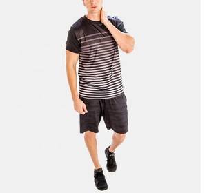 100% coton fait ensembles d'été pour hommes O cou t-shirts et shorts ensembles fabriqués au Pakistan ensembles pour hommes de haute qualité - Product Image 5