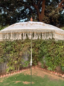 ร่มไม้แขวนผ้าแคนวาสทำมือสไตล์คลาสสิก UV 50 + ทำด้วยมือใช้คลุมสำหรับตกแต่งสวนกลางแจ้งริมสระน้ำ - Product Image 3