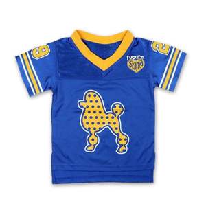 Camiseta de fútbol Sigma Gamma Rho Kids Royal Blue con logotipo bordado y escudo Ropa de hermandad juvenil de poliéster ligero - Product Image 1