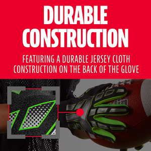 Gants de sport confortables de haute qualité, fournis directement par l'usine, pour la protection des mains des receveurs de football américain, avec poignées en polyester. - Product Image 2