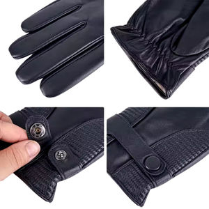 Guantes de Cuero, Guantes de Piel de Oveja para Conducir, Guantes de Cuero de Invierno para Uso en Exteriores, Venta al por Mayor para Uso Diario - Product Image 5