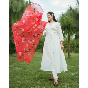 Ensemble de vêtements Angrakha en coton apaisant pour femmes - Product Image 2