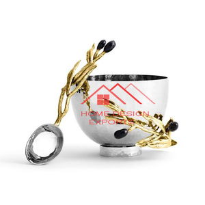 Bol à fruits en métal en forme de feuille en finition dorée métallique pour la maison Hôtel Table de mariage Centre de table Décor Bol en métal à bas prix - Product Image 6