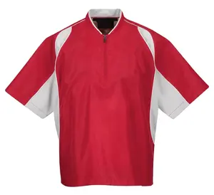 custom logo Short Sleeve warmup contact top rugby Custom Baseball Jackets & Batting Jackets