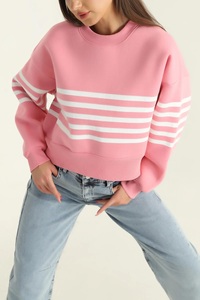 Sweat-shirt d'hiver élégant pour femmes Logo personnalisé Pull à épaules tombantes Arrivées Grandes tailles Arrivée Sweat-shirt pour femmes délavé - Product Image 5
