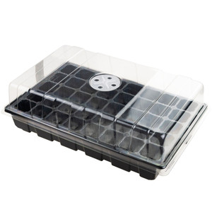 Mini serre TG71789 avec 40 compartiments pour semis, design rectangulaire en plastique réutilisable avec ventilation - Product Image 3