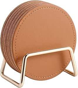 Genuine Orange Leather Handmade <b>Coaster</b> <b>Drink</b> <b>Coasters</b> Available in Multiple Colors for <b>Drinks</b> <b>Coaster</b> With Multicoloured - Product Image 5